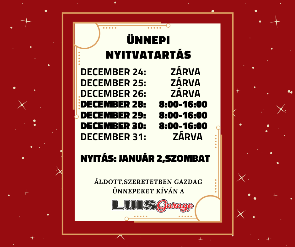 Ünnepi nyitvatartás